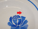 Delcampe - *6 ASSIETTES DEMI CREUSES MOULIN DES LOUPS HAMAGE Mod. RIGOBERT ROSES BLEUES  E - Orchies/Moulin Des Loups (FRA)