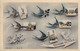 CPA SOUVENIR DE PARIS - Multi-vues Colorisées - Hirondelles - Oiseaux - Souvenir De...