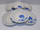 Delcampe - *6 ASSIETTES DEMI CREUSES MOULIN DES LOUPS HAMAGE Mod. RIGOBERT ROSES BLEUES  E - Orchies/Moulin Des Loups (FRA)