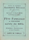 BOURGES ECOLE DE MUSIQUE L HARMONIE SOCIALE FETE FAMILIALE BAL ANNEE 1908 PETIT PROGRAMME - Other & Unclassified