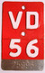 Velonummer Waadt VD 56 - Plaques D'immatriculation