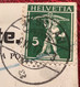 TAXIERUNG WEGEN GESTICKTER POSTKARTE ! ZNr 125III NESSLAU SG >BAZENHEID 1917 Schweiz Portomarke (Ak Tellknabe - Postage Due