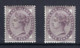 GRANDE BRETAGNE 1881: 2x Le Y&T 73 Neufs**, Variété "mèche Descendant Sur Le Front" Pour Le TP De Droite" - Unused Stamps