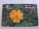 ANTIGUA  $20,- CHIPCARD FLOWER ORANGE COSMOS    Fine Used Card  ** 10534 ** - Antigua Et Barbuda