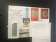 1970-80 UAE 2 Registered Letters Cover Sent By Khalid Al Omaira Abu Dhabi To England Scarce See Photos - Abu Dhabi