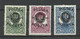 POLEN Poland 1918 Michel 17 - 19 * Signed - Unused Stamps