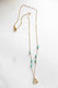 Neuf - Collier Plaqué Or Michael Michaud Coquillage Et Turquoises - Cracked Conch Gold Plated Necklace - Collane/Catenine