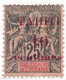 Polynésie Française Tahiti Timbre Type Groupe N° 31 X2 Neuf * Avec Charnière Variété 0 Parfaitement Scindé En 2 + Normal - Unused Stamps