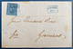 Lettre Allemagne Oldenburg N°2 1/30 Noir S/bleu Oblitéré Cachet Rectangle Bleu De LOHNE Pour Gravenhorst Signé R.CALVES - Oldenbourg