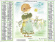 CALENDRIER ALMANACH OLLER  PAS DE CALAIS 1984 - ILLUSTRATIONS DE NICOLE DUVAL, ENFANTS, LAPIN, CHEVRE, VOIR LES SCANNERS - Grand Format : 1981-90