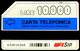 G 191 C&C 2248 SCHEDA TELEFONICA USATA AVANTIELENCO VARIANTE STRISCIA ROSSA - Erreurs & Variétés