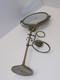 Delcampe - *ANCIENNE GLACE BARBIERE PIED METAL Chromé Supports Accessoires Vides Miroir     E - Mirrors