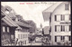 1910 Mit Bahn Gelaufene AK Aus Boltigen Dorfstrasse Mit Hotel. Blauer Kastenstempel WEISSENBACH - Boltigen