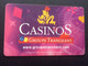 CARTE DE CASINO  Groupe Tranchant - Casinokaarten