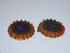 Delcampe - *BELLES BOUCLES De CAPE Tour Perles CORAIL EMAUX CALLIGRAPHIE ORIENTALE BIJOU   E - Andere & Zonder Classificatie