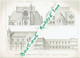 2 PLANS DESSINS 1898 PARIS 16° MONASTERE DES CARMES 51 BIS 53 RUE DE LA POMPE ACTUELLE EGLISE ESPAGNOLE ARCHI TRINQUESSE - Parigi