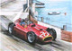 Monaco Grand Prix 1956 - Lancia D50 F1 - Pilote; Juan Manuel Fangio  - Art Card   -  CPM - Grand Prix / F1