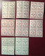 Schweiz Fiskalmarken: BASEL STADT 1899 Stempelmarken Viererblock 36 Stück (Fiskalmarke Switzerland Revenue Stamps - Revenue Stamps