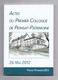 Pionsat, Actes Du Premier Colloque De Pionsat-Patrimoine, 26 Mai 2012, 2013 - Auvergne