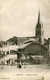 76 .n° 24587. Yerville . Les Halles Et L Eglise. Attelage . - Yerville