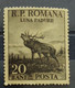 Delcampe - Errors Romania 1954 # Mi 1464 Printed With Letters Broken, Deer Animal Fauna - Errors, Freaks & Oddities (EFO)