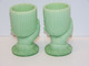 * 2 SUPERBES COQUETIERS PORTES PIQUES Ou Autre OPALINE VERTE PORTIEUX ?  E - Egg Cups