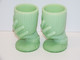 Delcampe - * 2 SUPERBES COQUETIERS PORTES PIQUES Ou Autre OPALINE VERTE PORTIEUX ?  E - Egg Cups