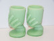 Delcampe - * 2 SUPERBES COQUETIERS PORTES PIQUES Ou Autre OPALINE VERTE PORTIEUX ?  E - Egg Cups