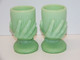 Delcampe - * 2 SUPERBES COQUETIERS PORTES PIQUES Ou Autre OPALINE VERTE PORTIEUX ?  E - Egg Cups