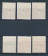 HELVETIA - 6 Timbres Rouleaux Avec Numéro - MH* -  (ref. 4287) - Coil Stamps