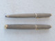 Delcampe - Vintage !   Authentic Parker 75 Sterling Silver Fountain Pen 14K Nib & Ball Point Set (#94) - Stylos