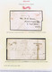 Ireland Down Distinctive Tiny Scroll POST-PAID Of Newry F/K 294,1817 In Red, 1822 In Black On Covers To Dublin - Prephilately