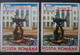 Stamps Errors Romania 1993, # Mi 4922 Printed With Misplaced Surcharge, DIFFERENT COLOR Unused Riccione - Plaatfouten En Curiosa