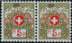 Schweiz Portofreiheit Zu#4A Paar * Falzspur 5 Rp. KL#253 Frauenverein - Franchigia