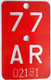 Velonummer Appenzell Ausserrhoden AR 77 - Plaques D'immatriculation