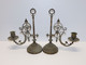 Delcampe - *BELLE PAIRE De BOUGEOIRS BRONZE XIXe Branche Décalée JUS De GRENIER Bougie     E - Chandeliers, Candelabras & Candleholders