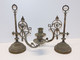 Delcampe - *BELLE PAIRE De BOUGEOIRS BRONZE XIXe Branche Décalée JUS De GRENIER Bougie     E - Candeleros, Candelabros Y Palmatorias