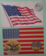 Etats-unis  Flag Drapeau USA Lot 2 Cpa Illustrées - Altri & Non Classificati