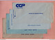 France - RARE - Ensemble De 24 Enveloppes Bleues De La Poste Années 80, Correspondance Avec Divers Centres De Chèques - Lots Et Collections : Entiers Et PAP