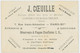 Une Ancienne Carte De Visite - Constructeur Electricien - J Coeuille - Paris - Visitenkarten