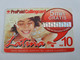 CURACAO NAF 10,- SCARLET LATINA  EZ TALK / 5 MIN GRATIS SILVER STRIP / MINT CARD      ** 10810** - Antilles (Netherlands)