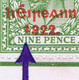 Ireland 1922 Thom Rialtas 5-line Ovpt In Red On 9d Olive-green Var "Short 1 In 1922" In Block Of 6 Fresh Mint - Ungebraucht