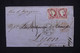 PORTUGAL - Lettre De Lisbonne Pour La France En 1859 Par Voie D'Espagne, Affranchissement ND 25r. X 2- L 130069 - Briefe U. Dokumente