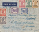 Lettre D Inde A Destination De La France Réexpédié - Trés Bel Affrancissement - 1936-47 Koning George VI