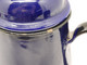 * JOLIE ANCIENNE CAFETIERE EMAILLEE BLEU Foncé Made In POLAND COLLECTION Déco   E - Teapots