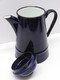 Delcampe - * JOLIE ANCIENNE CAFETIERE EMAILLEE BLEU Foncé Made In POLAND COLLECTION Déco   E - Theepot