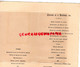 87- BELLAC- MENU 1935- HOTEL CENTRAL-MME DEBELUT CHATEAUPONSAC -BRISSAUD-  IMPRIMERIE DUPANIER - Menus