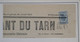 BC8 FRANCE SUR   DEMI JOURNAL L INDEPENDANT  DU TARN  25 DEC. 1869  JOUR DE NOEL  +AFFRANC.INTERESSANT - Zeitungsmarken (Streifbänder)