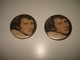 B1 / Lot De Badges Vintage Originaux / Johnny Hallyday En Métal Vers 1970 Diamètre  5,5 Cm - Musique