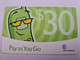 BARBADOS   $ 30 ,- PAY AS YOU GO GREEN  CARD NO ;1102    Prepaid      Fine Used Card  ** 10852** - Barbados